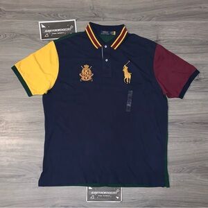 Polo Ralph Lauren Big & Tall Men’s Crest Colorblock Mesh Short Sleeve Polo Shirt